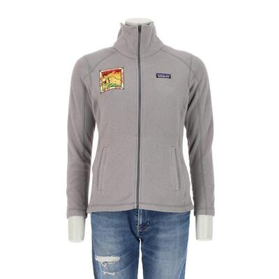 Tweedehands - dames grijze fleece jas - als nieuw