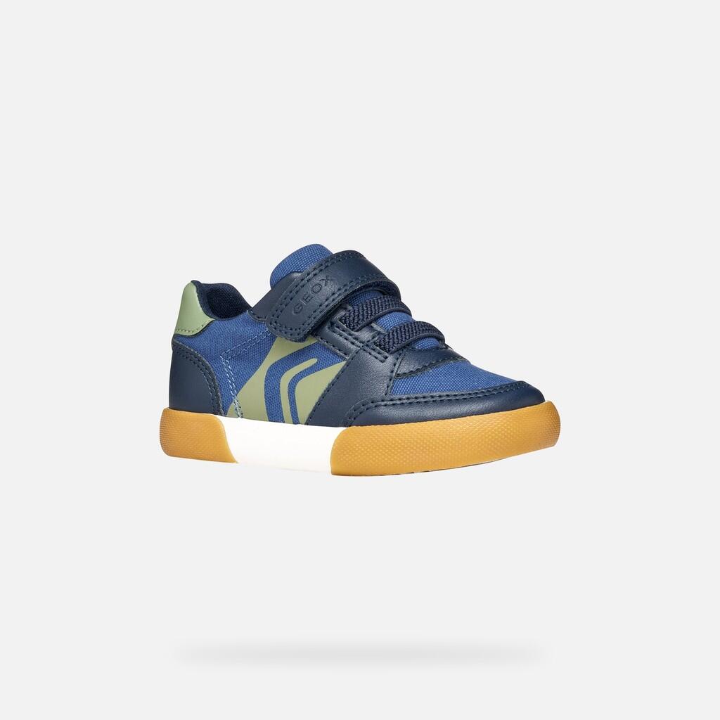 Baskets Bébé Garçon B GISLI BOY Bleu Marine/Vert Olive 4/7