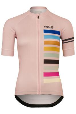 Rainbow fietsshirt essential dames pink frost