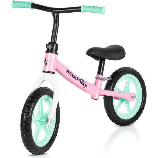 Rower biegowy w kolorze różowo-turkusowo-białym, rozmiar: 10