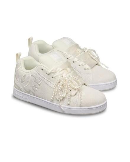 Chaussures en cuir COURT GRAFFIK Blanc Femme