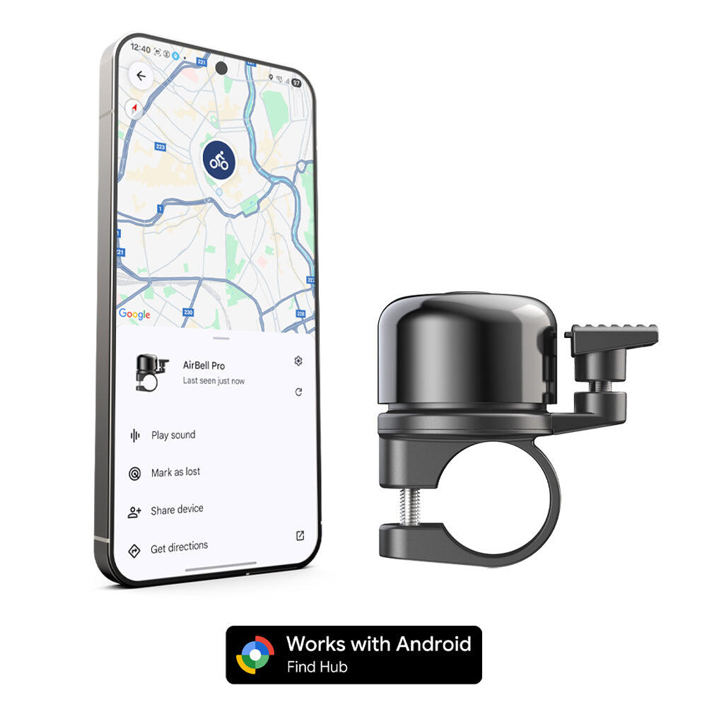 Inteligentny dzwonek rowerowy z Google Find My Device - 22.2 mm