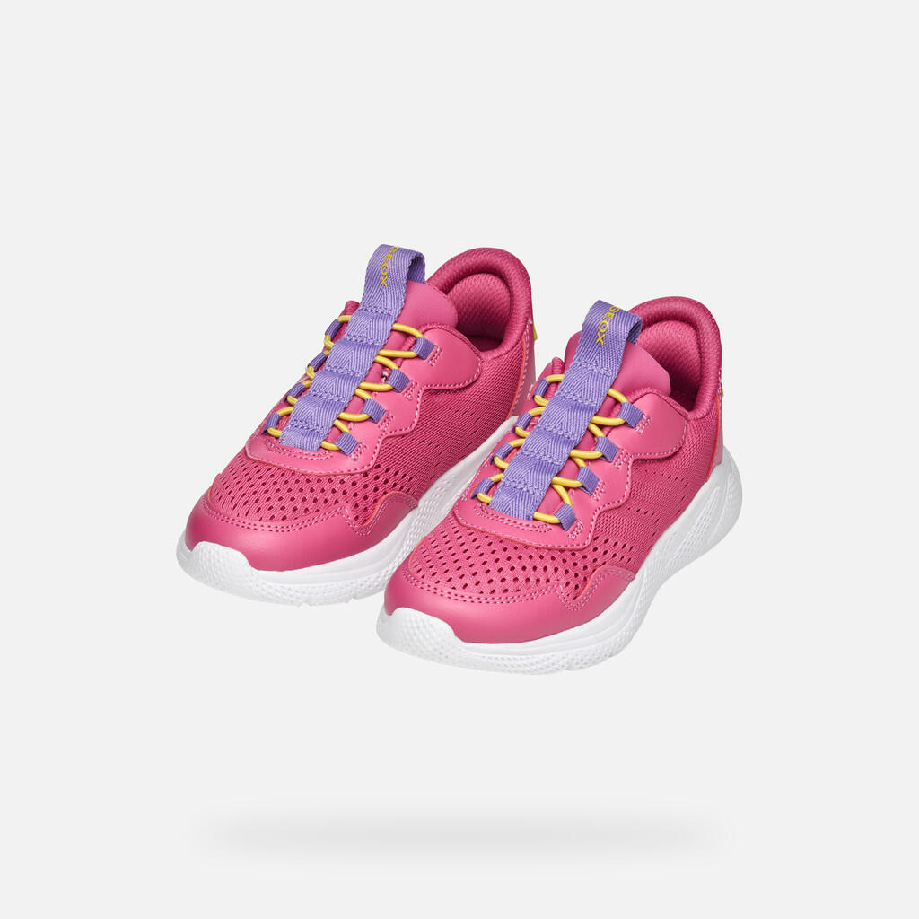Baskets Fille J SPRINTYE FAST IN GIRL Fuchsia Foncé/Violet 3/7