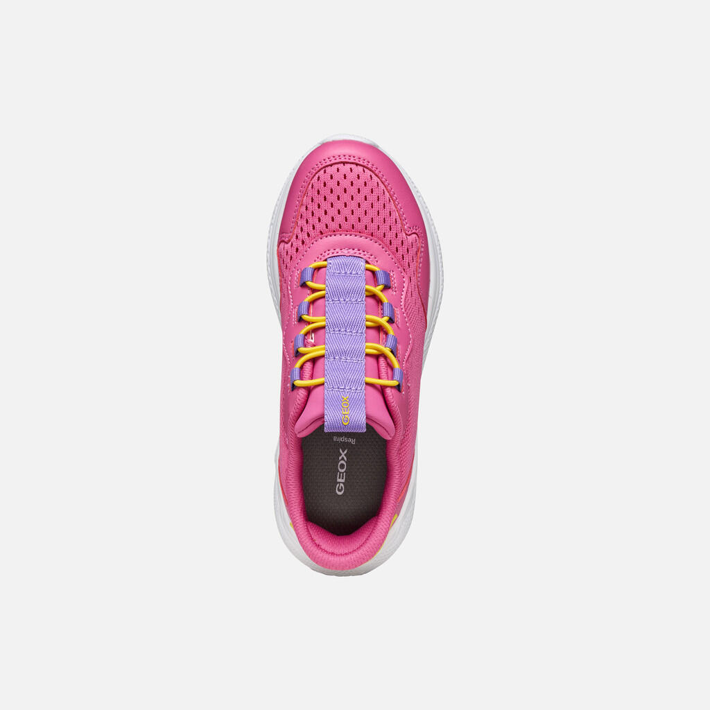 Baskets Fille J SPRINTYE FAST IN GIRL Fuchsia Foncé/Violet 7/7