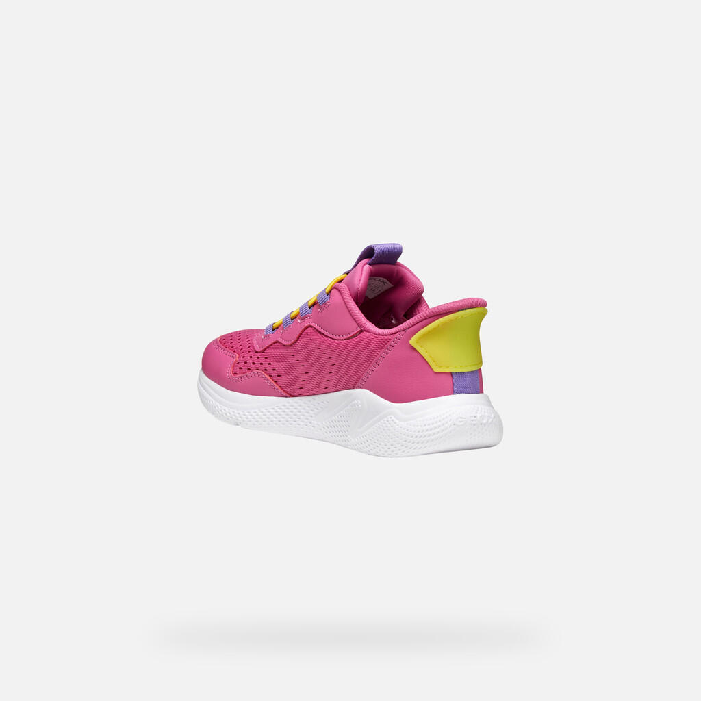 Baskets Fille J SPRINTYE FAST IN GIRL Fuchsia Foncé/Violet 5/7