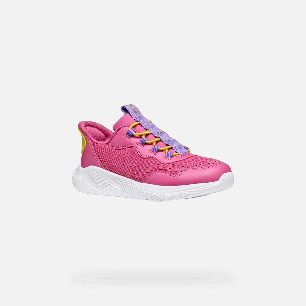Baskets Fille J SPRINTYE FAST IN GIRL Fuchsia Foncé/Violet 4/7