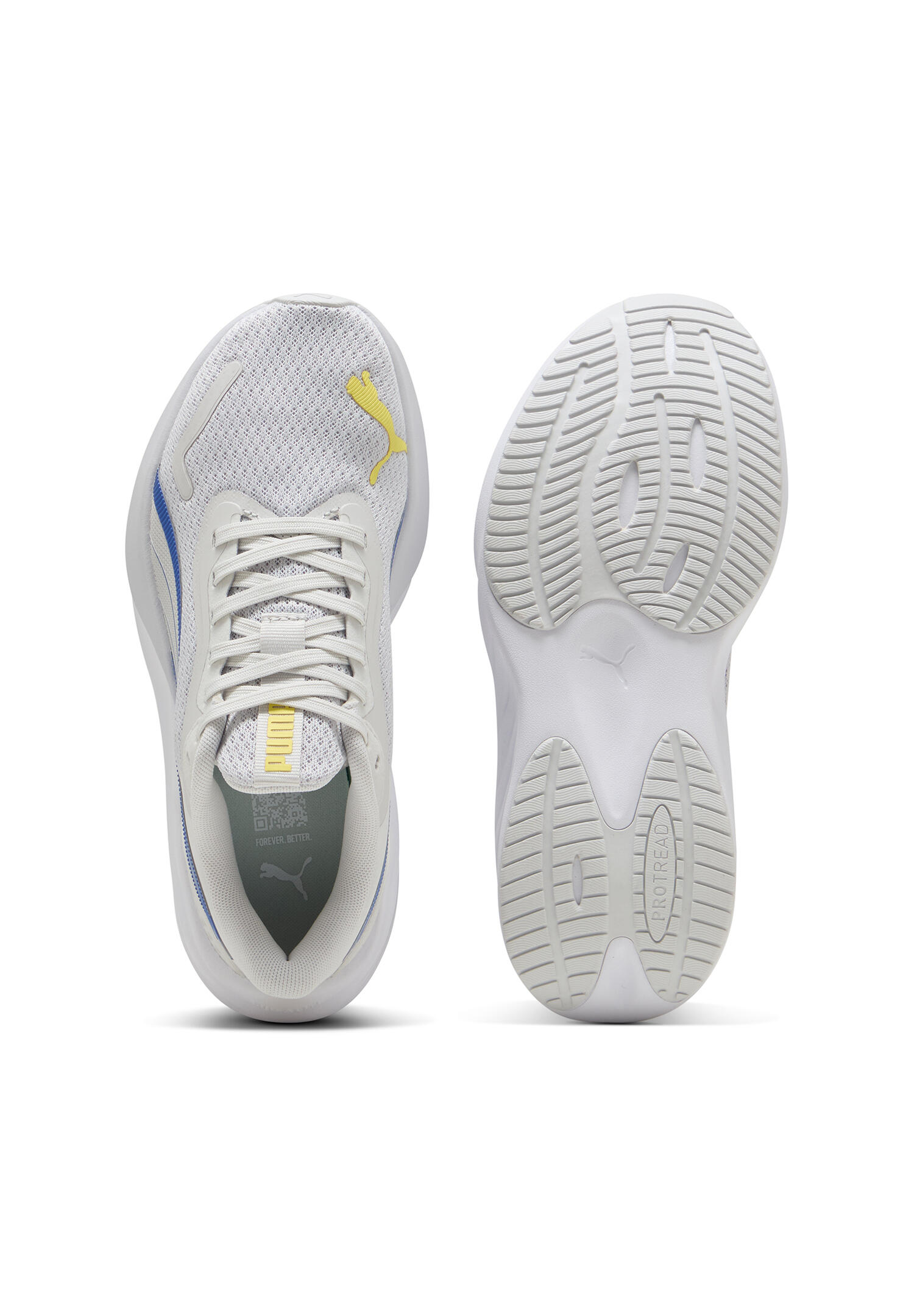 PUMA Pounce Lite Jr kids indoor trainers 401512 14 Gray Sapphire-Pineappie Ice 3/5