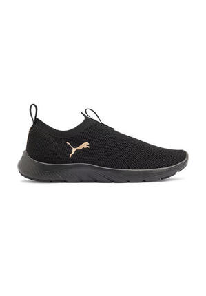 Puma Softride Premier Slip-On Strick-LaufschuheDamen 309834 09 Black Gold