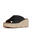 FITFLOP FitFlop Platfforms Espadrille Leather Wedge Cross Slides  ZWART 43