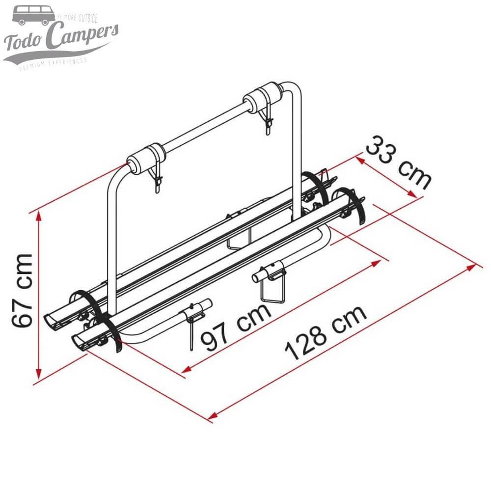 Portabicicletas Fiamma Carry Bike Caravan XL A - 2 BICIS 2/3