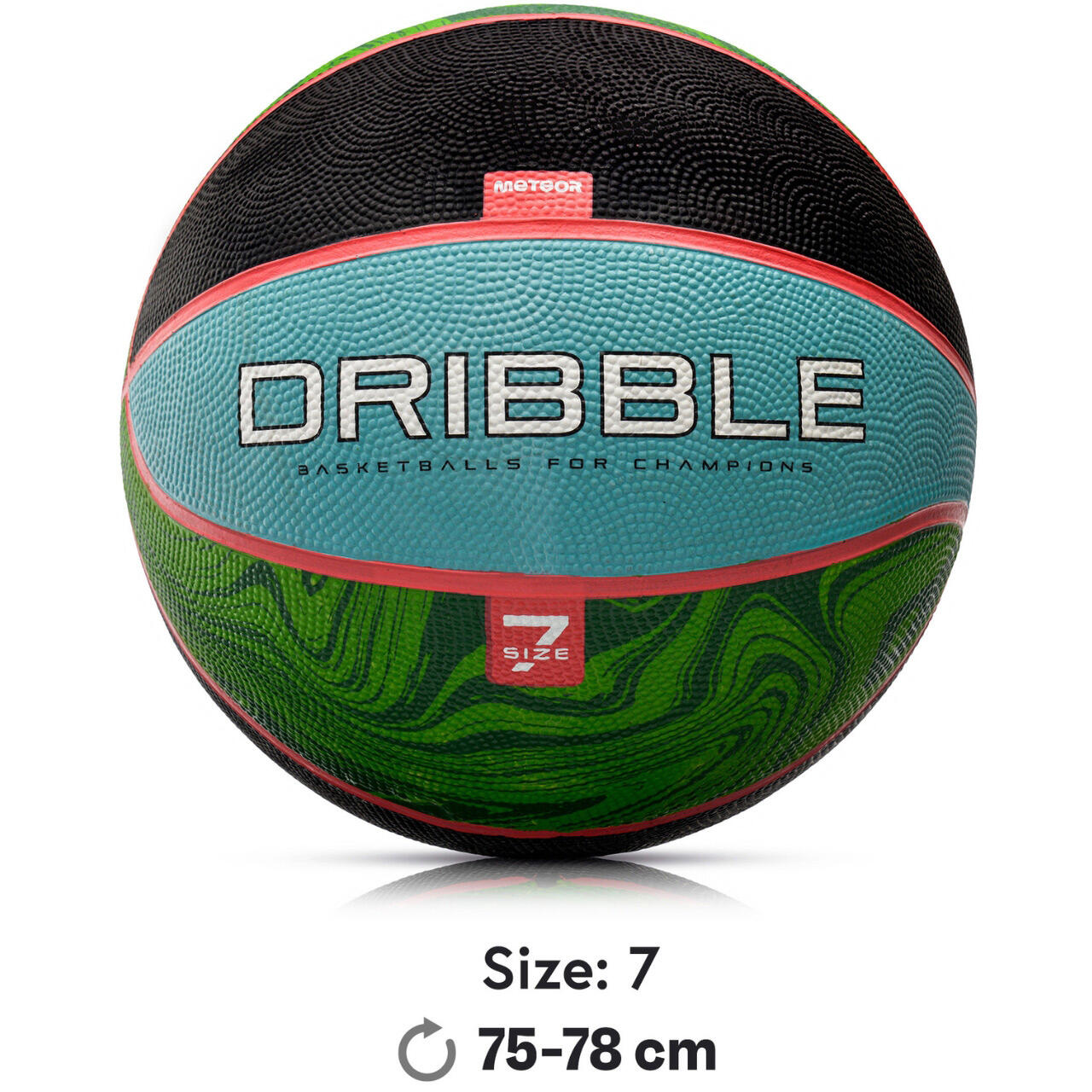 Balón de baloncesto Meteor negro 3/7