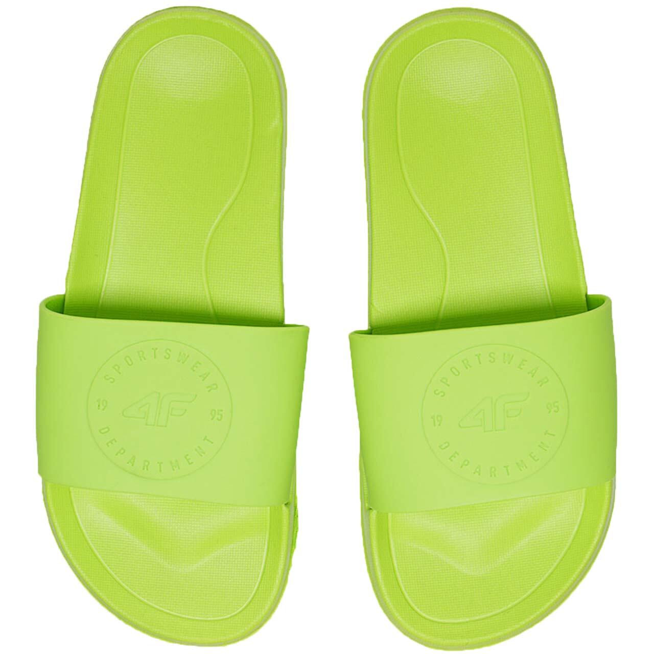 4F slippers jongens M017A limoen, brede band 2/3