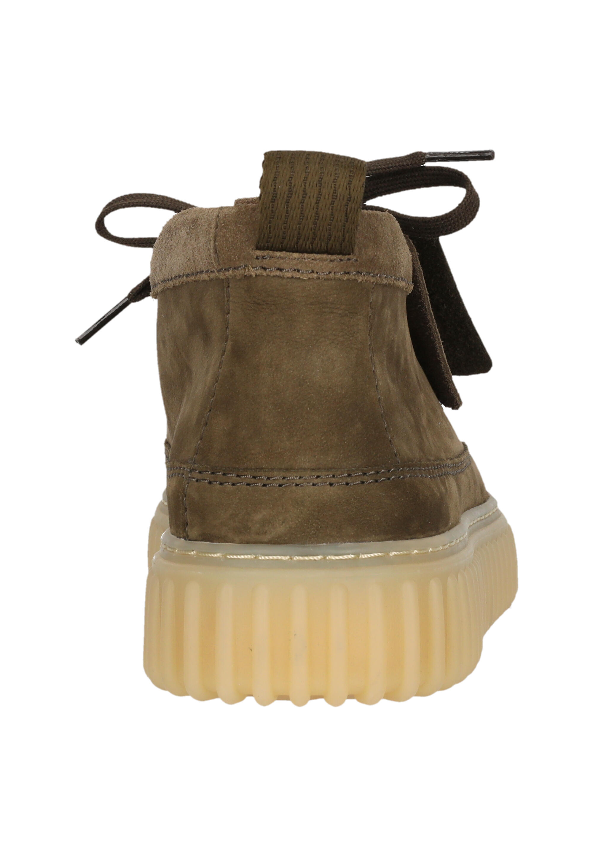 Zapatillas Verdes Clarks Torhill LaceHi Khaki Nubuck de Diseño Sencillo 5/5