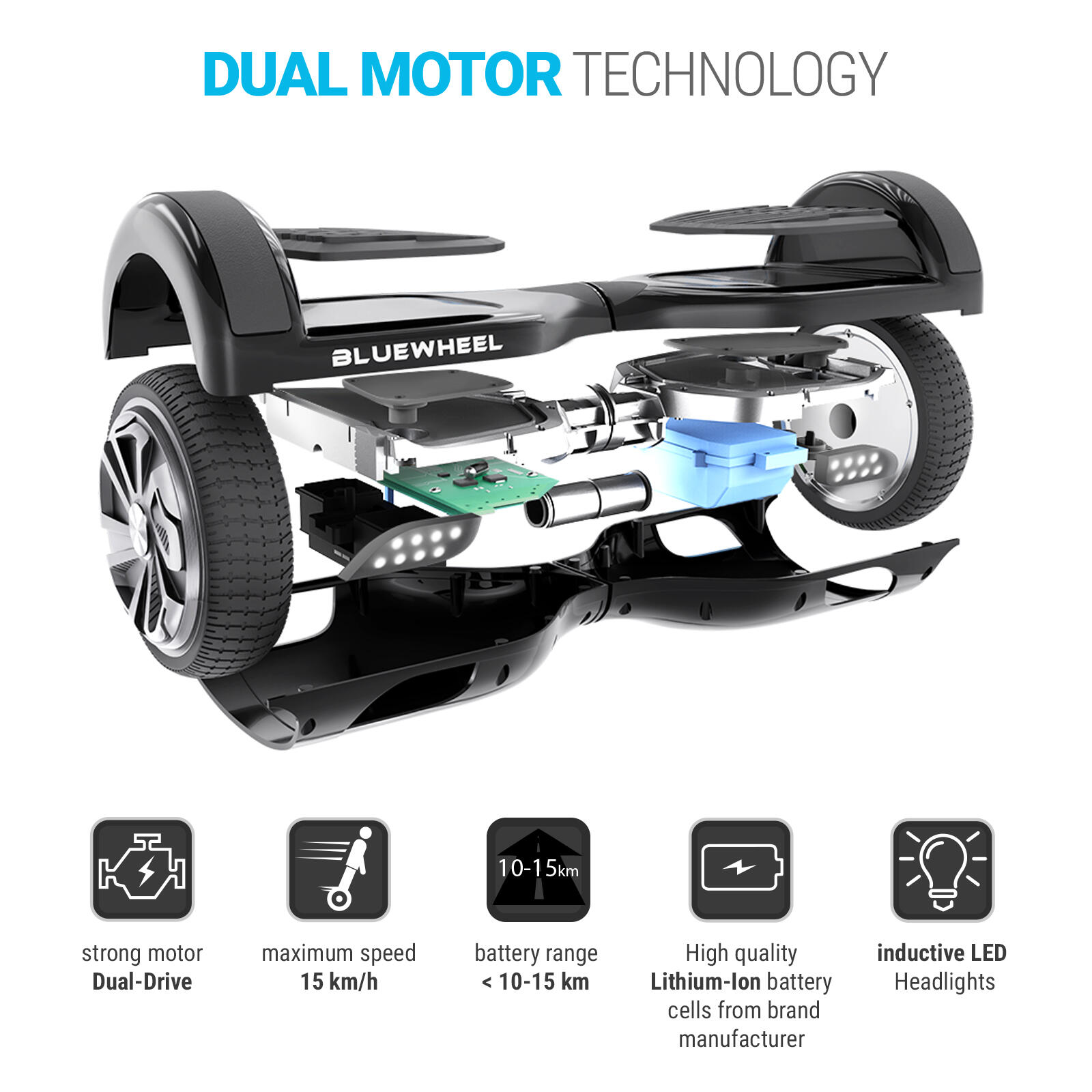 Hoverboard Bluewheel HX310s_BS 6,5", app, Bluetooth, 15 km/h 2/8