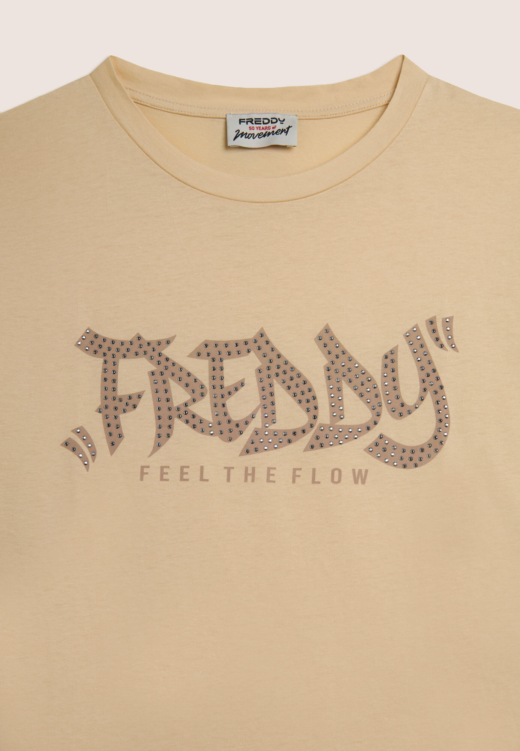 T-shirt avec imprimé « FREDDY FEEL THE FLOW » et clous 3/3