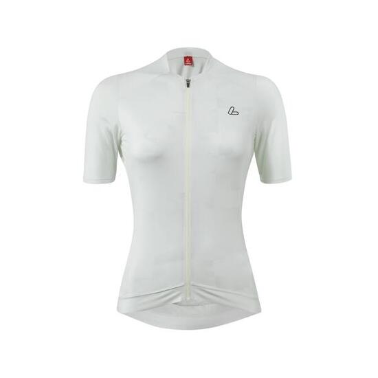 Maglia da ciclismo a maniche corte da donna FZ Skys Escape Creme - Bianca