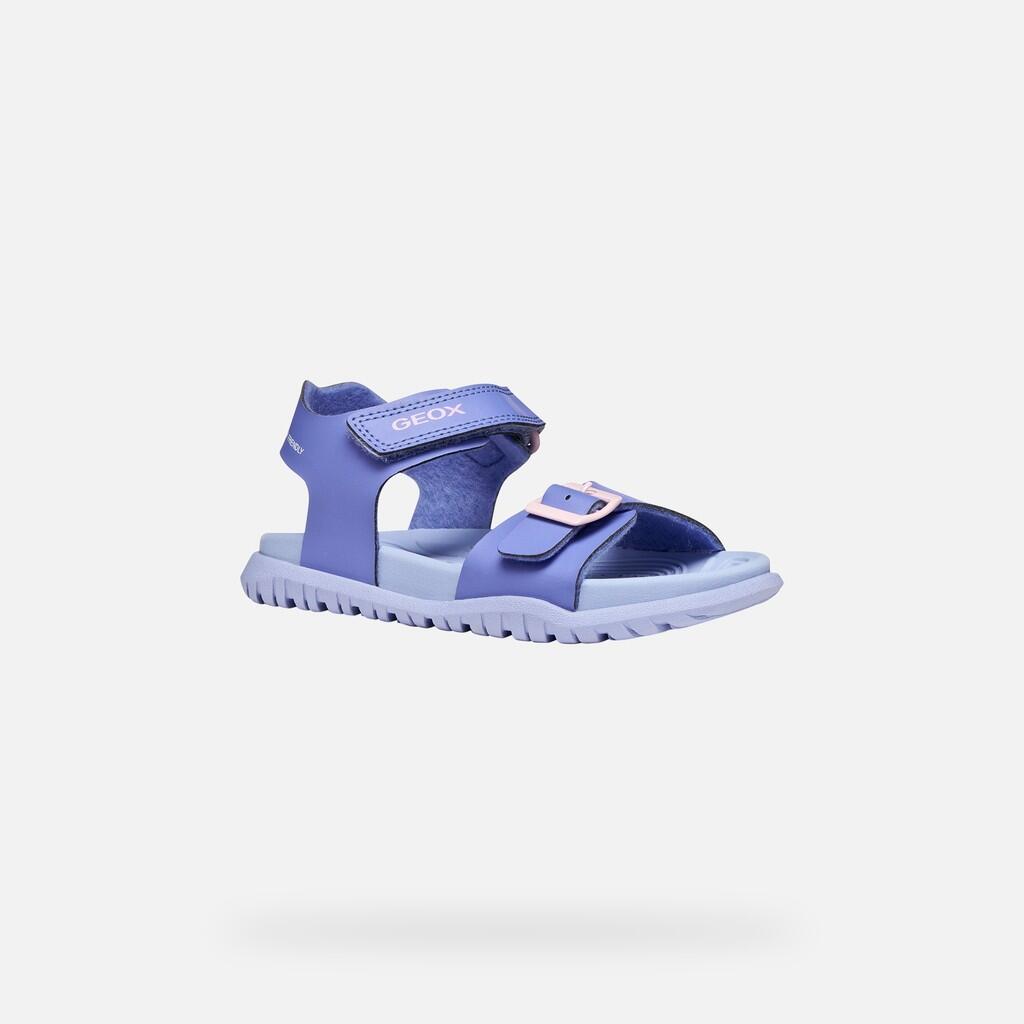 Sandales Fille J SANDAL FUSBETTO GIRL Lilas Foncé/Rose 4/7