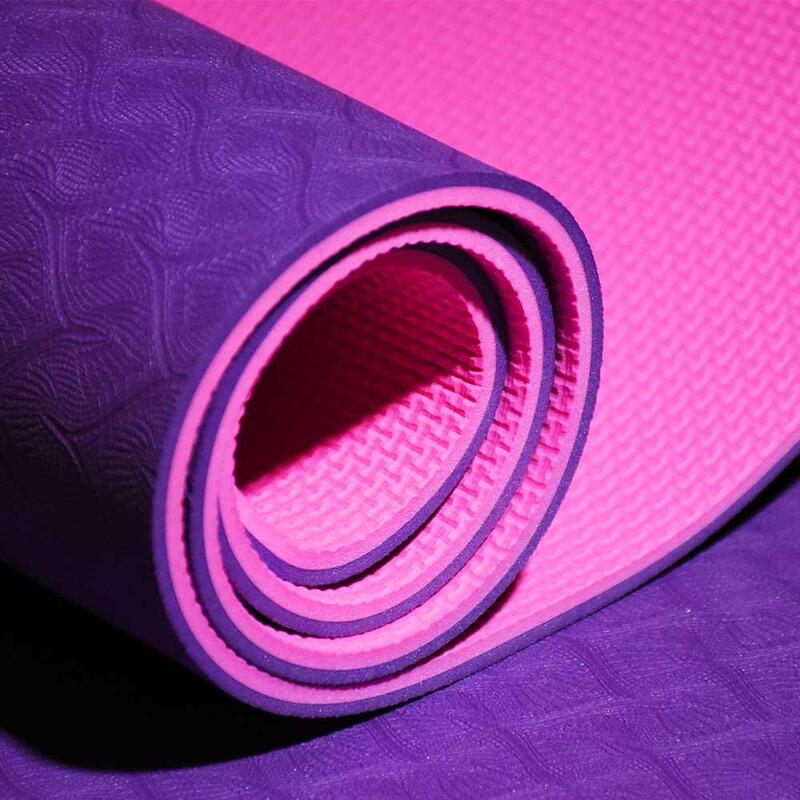 Tpe 2-Layer Yoga Mat 6mm Purple/Pink