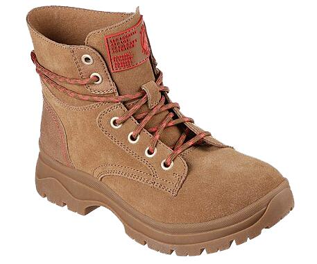 Skechers Damskie Zimowe Buty BOBS Broadies Rockin' Gal Brązowe 38
