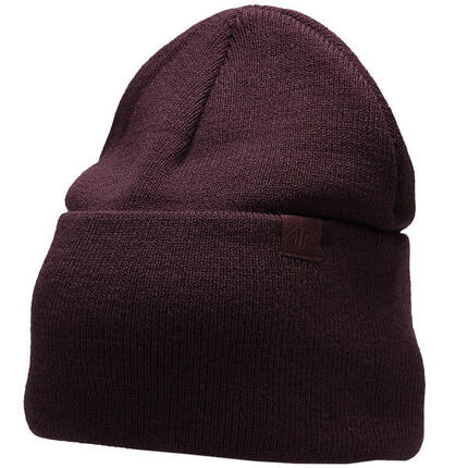 4F Herren-Beanie bordeaux, doppellagig