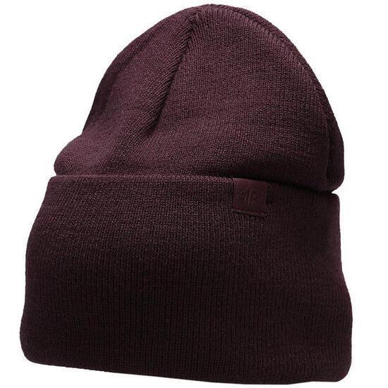 4F Herren-Beanie bordeaux, doppellagig