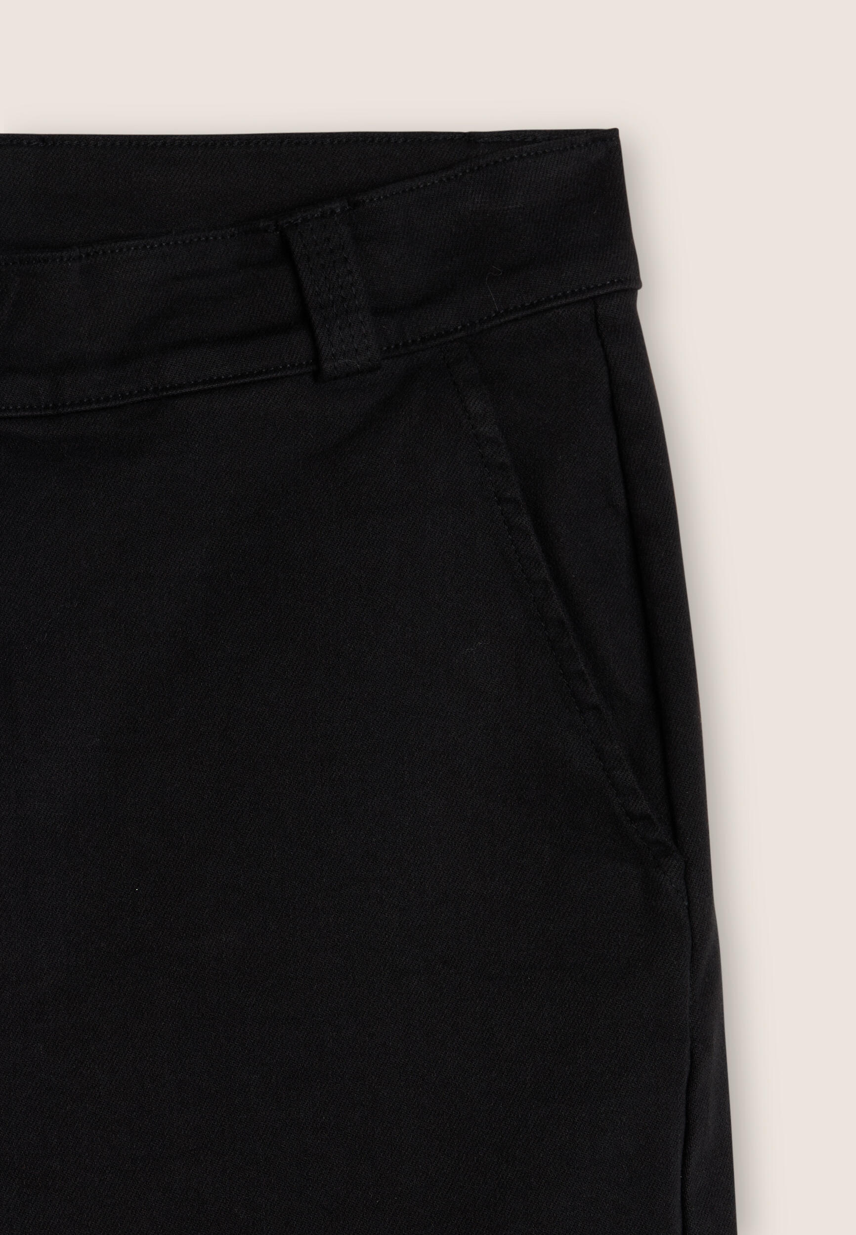 Pantalon court coupe ajustée en coton élastique 3/3