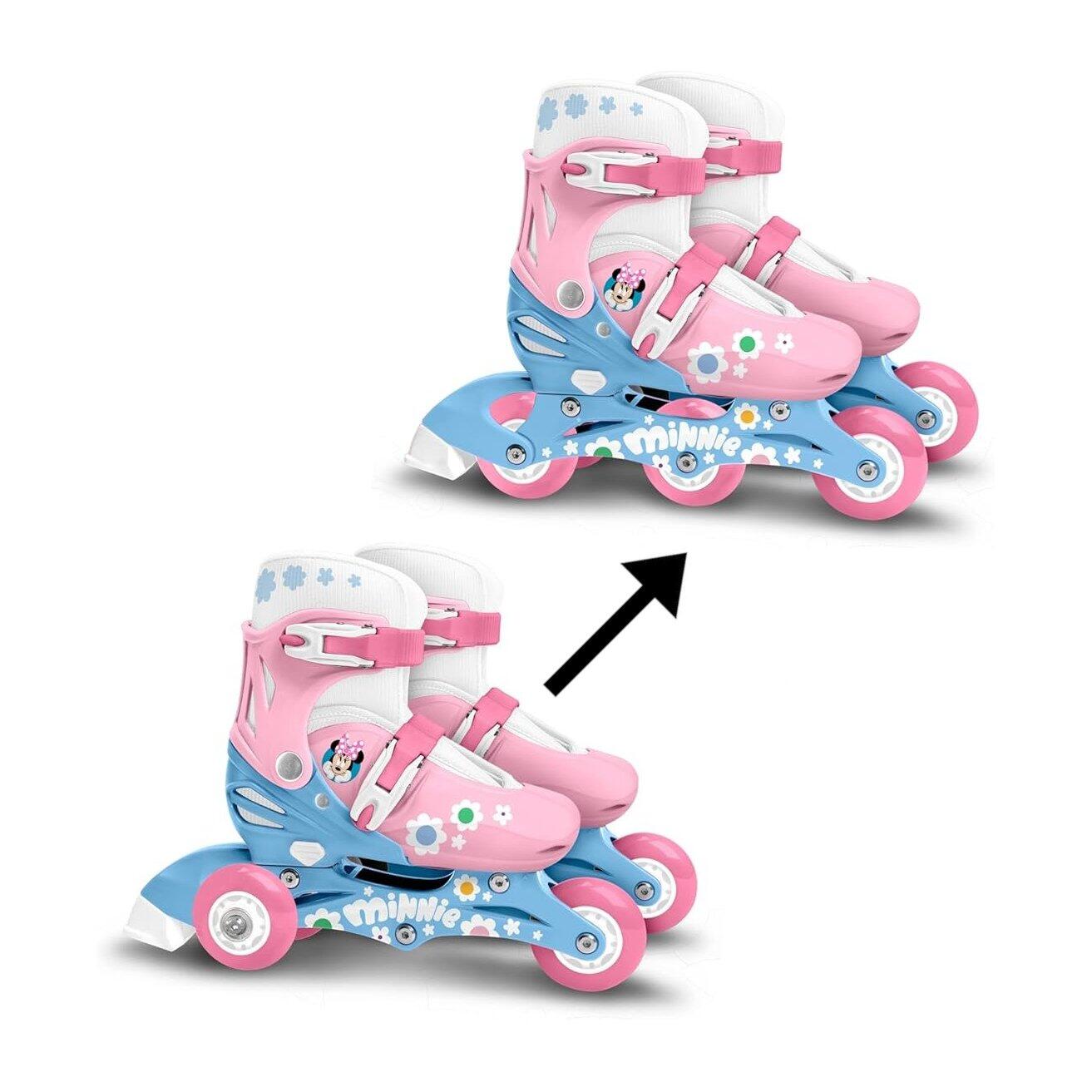 Pattini per bambini con 3 ruote Minnie Mouse UE 27-30 Rosa 3/4