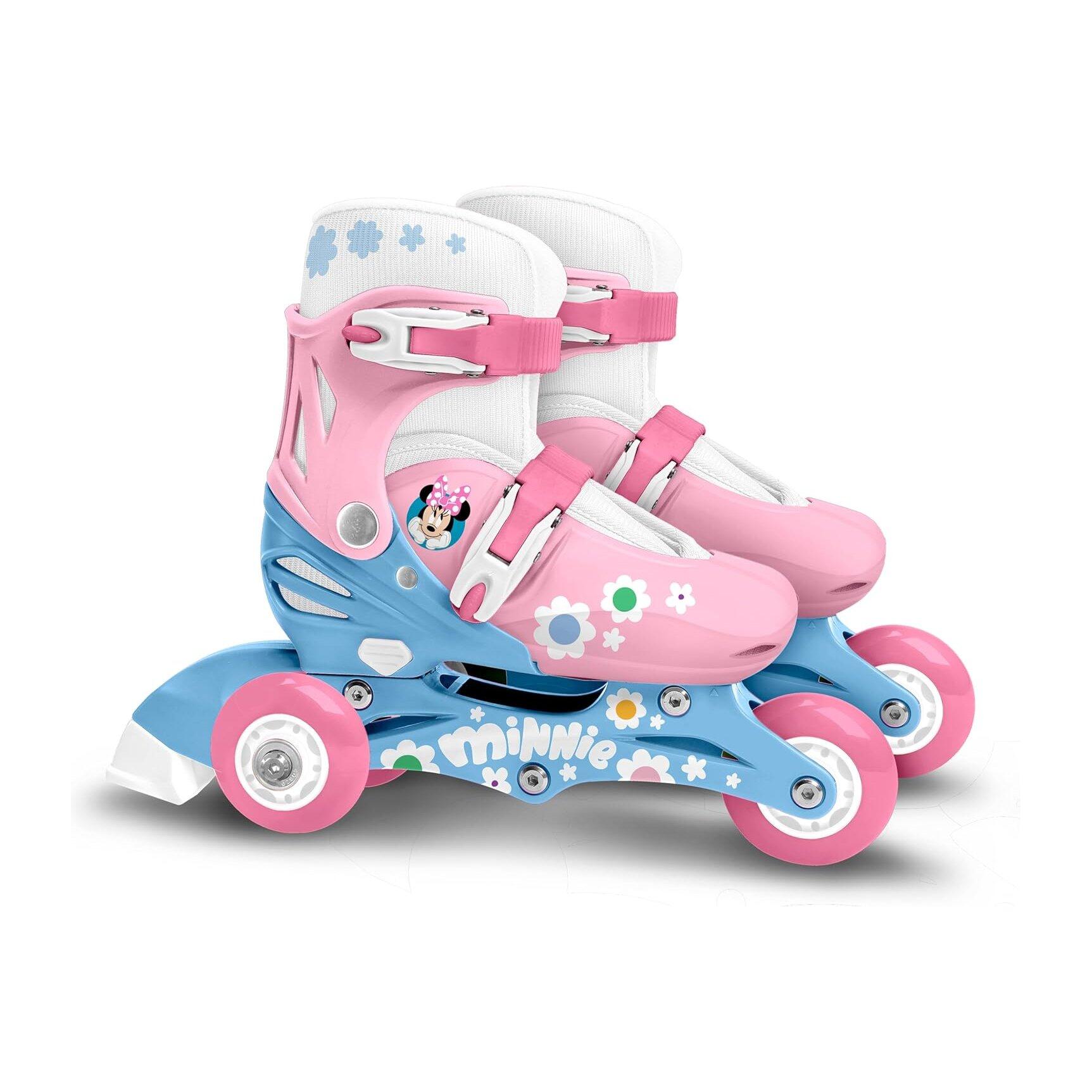 Pattini per bambini con 3 ruote Minnie Mouse UE 27-30 Rosa 1/4