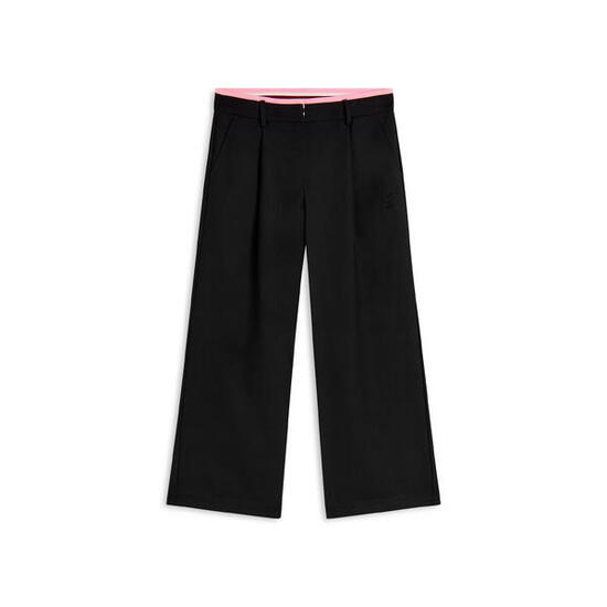 Pantalon pour fille à coupe large aux jambes avec paillettes et détails rayés