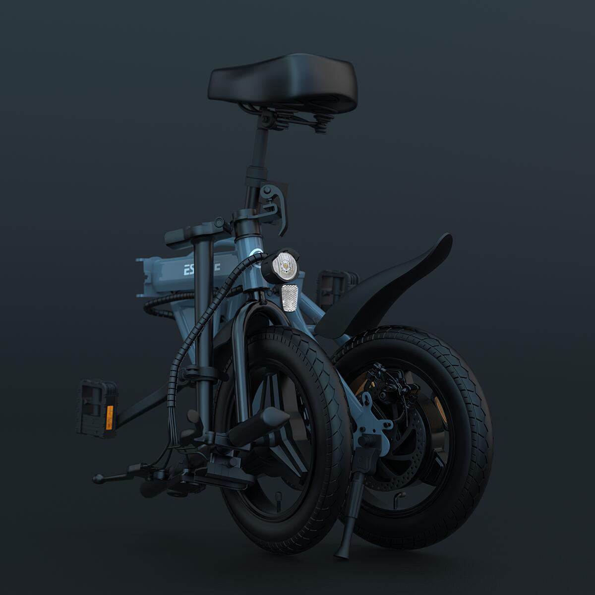 Bicicletta elettrica pieghevole ESKUTE F100 da 14" con batteria da 36V 9Ah 6/7