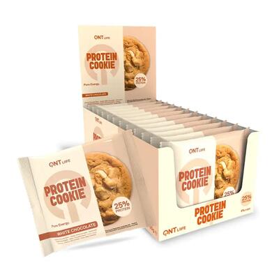 Qnt protein cookie (12x60g) white chocolate - functionele voeding - eiwit snacks