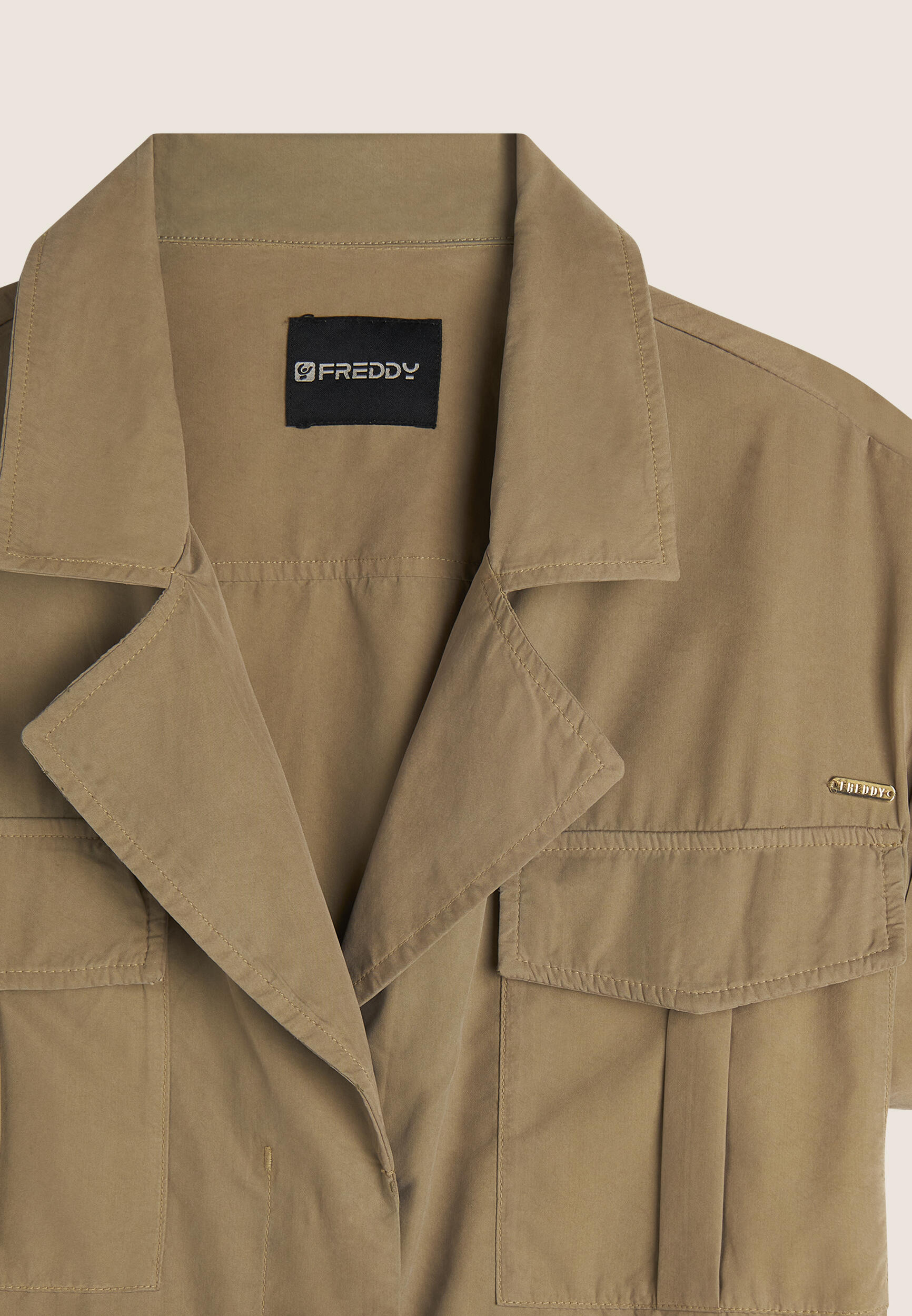 Trench-coat sans manches pour femmes avec ceinture à la taille 3/3