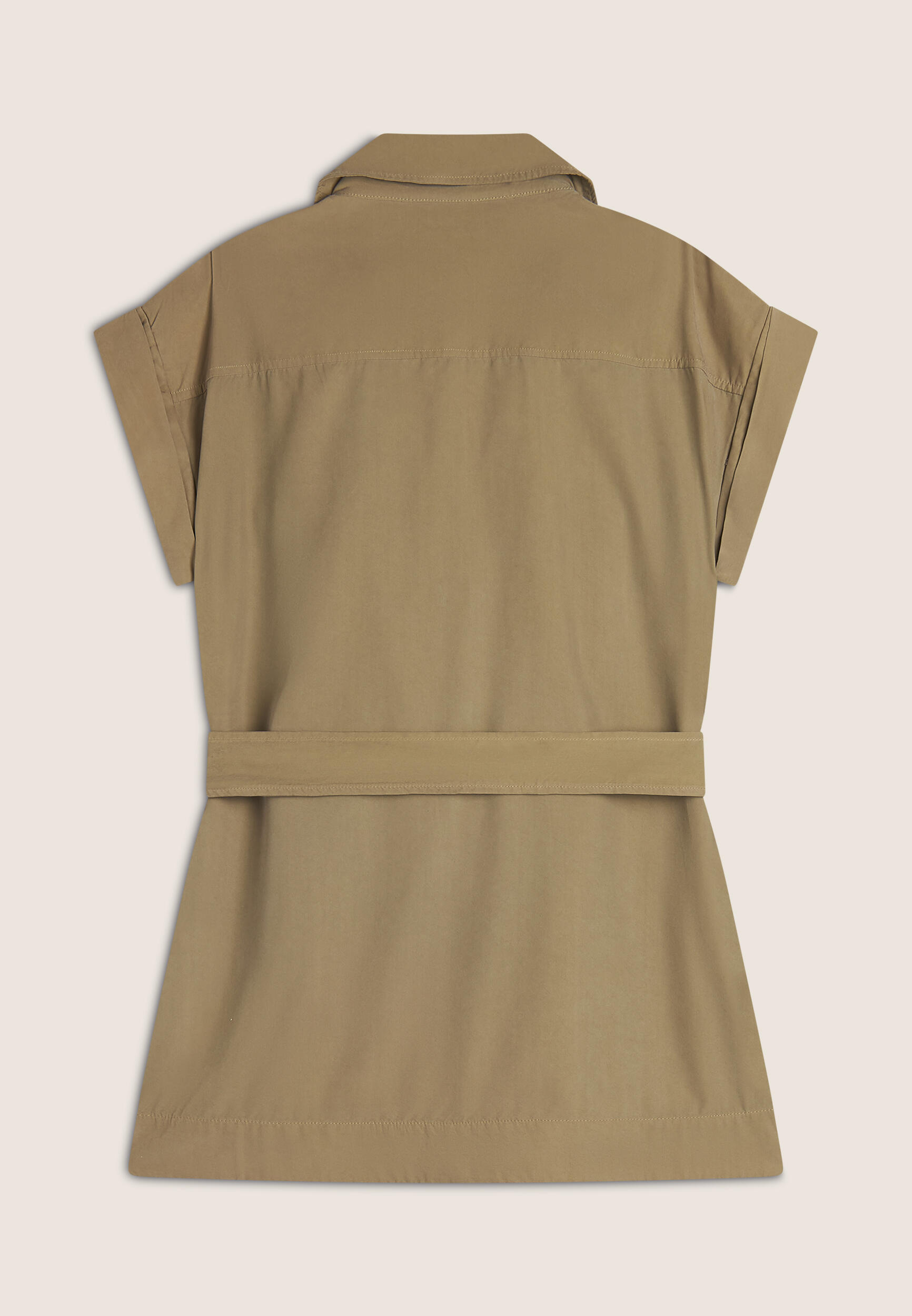 Trench-coat sans manches pour femmes avec ceinture à la taille 2/3