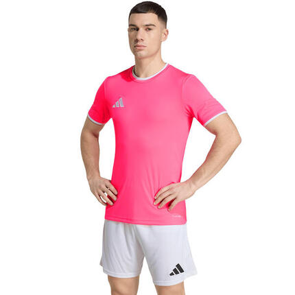 Maillot de jeu adidas homme rose, manches courtes, 100% polyester