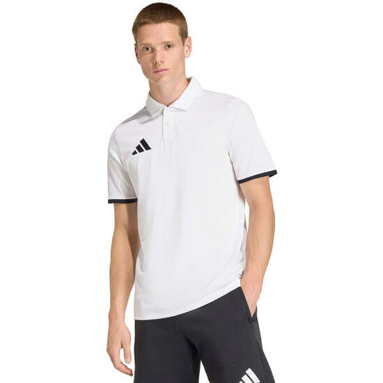 ADIDAS Polo homme entraînement blanc, manches courtes, col à boutons