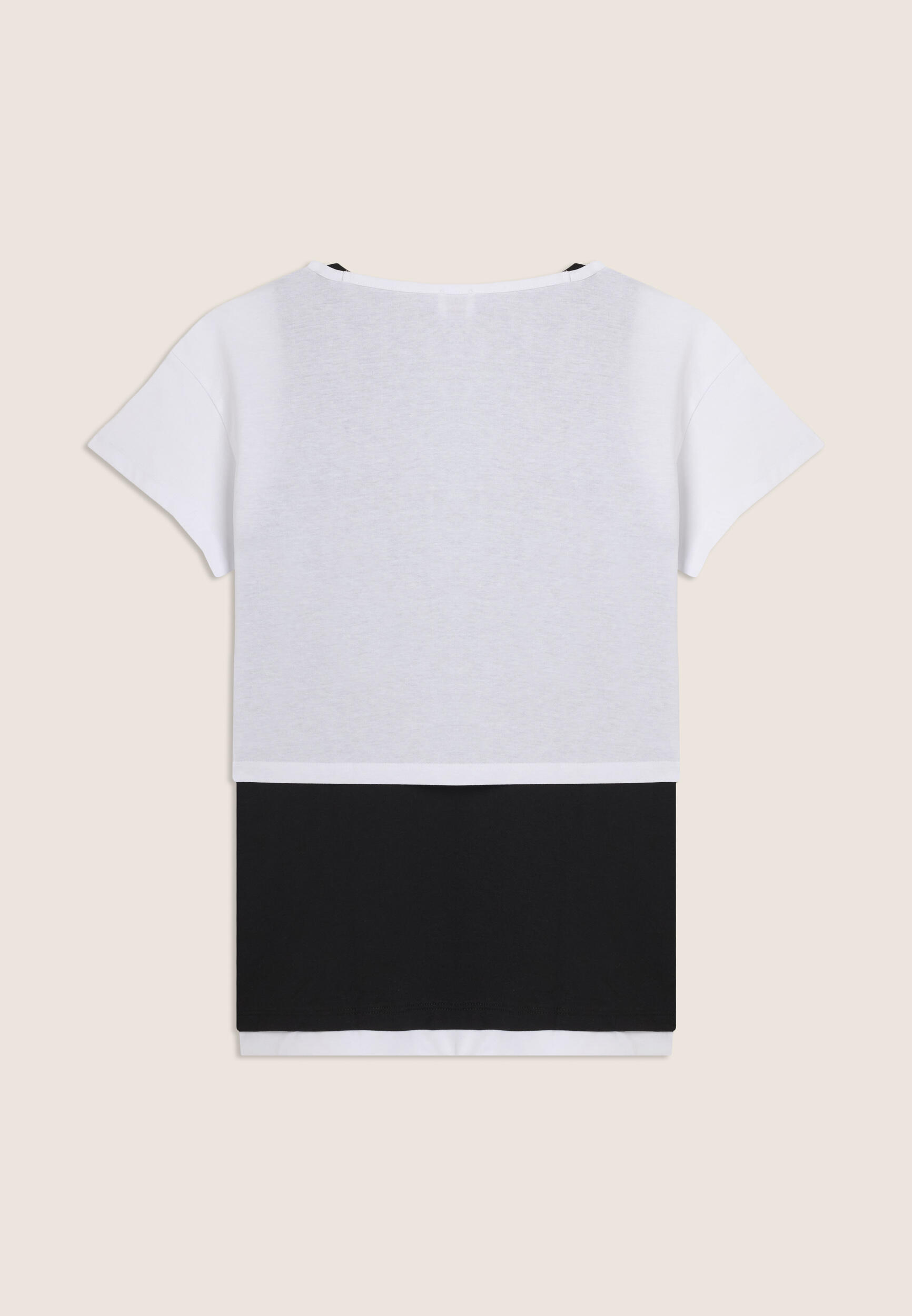 Conjunto de camiseta cropped y camiseta sin mangas con estampado perlado 2/3