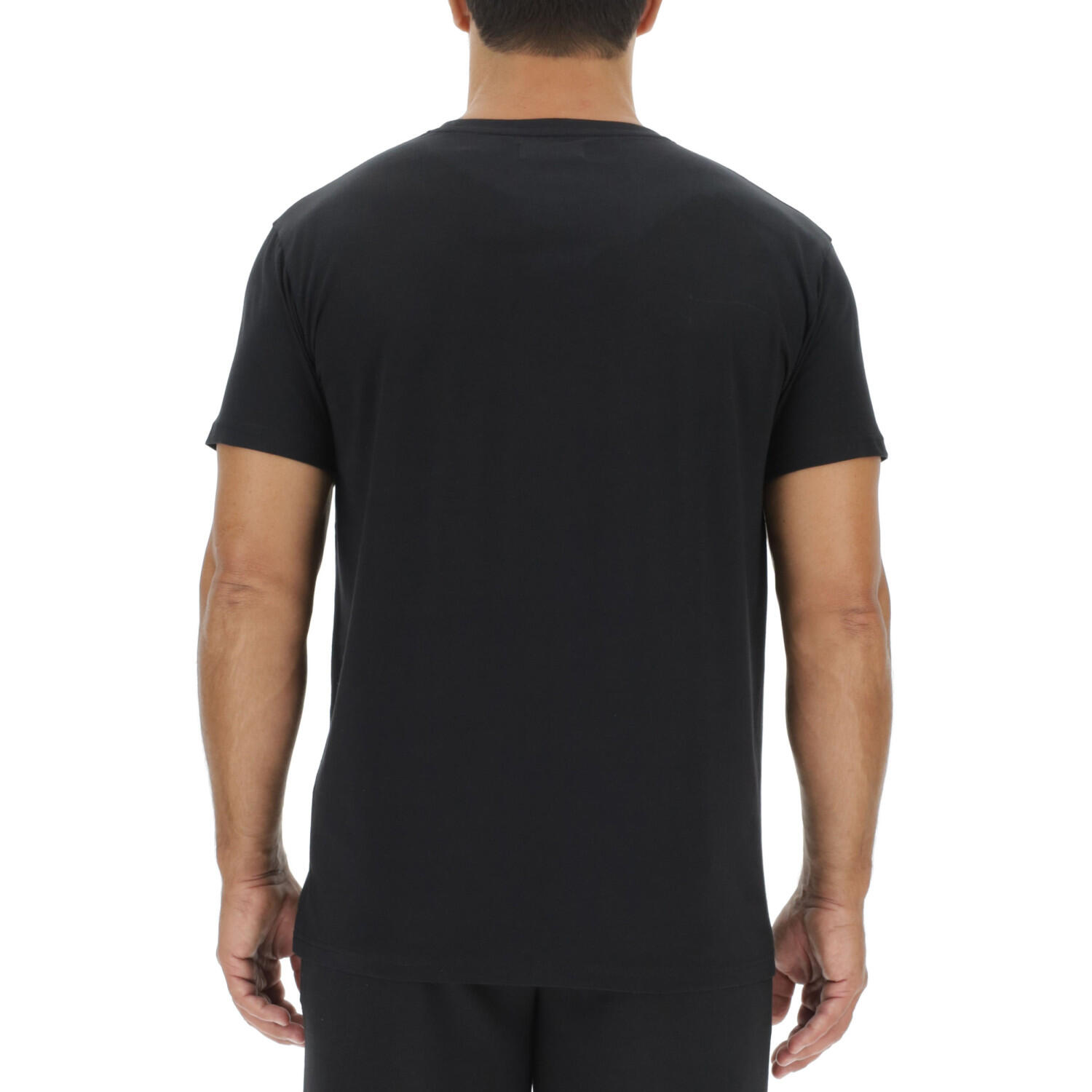 Lot de 3 T-shirts homme en coton uni col rond imprimé poitrine 2/3