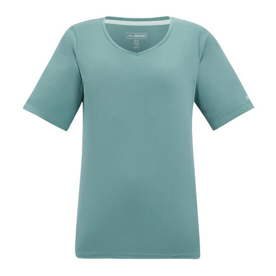 Tshirt Uni Col V FINGAL Femme (Turquoise Pastel)