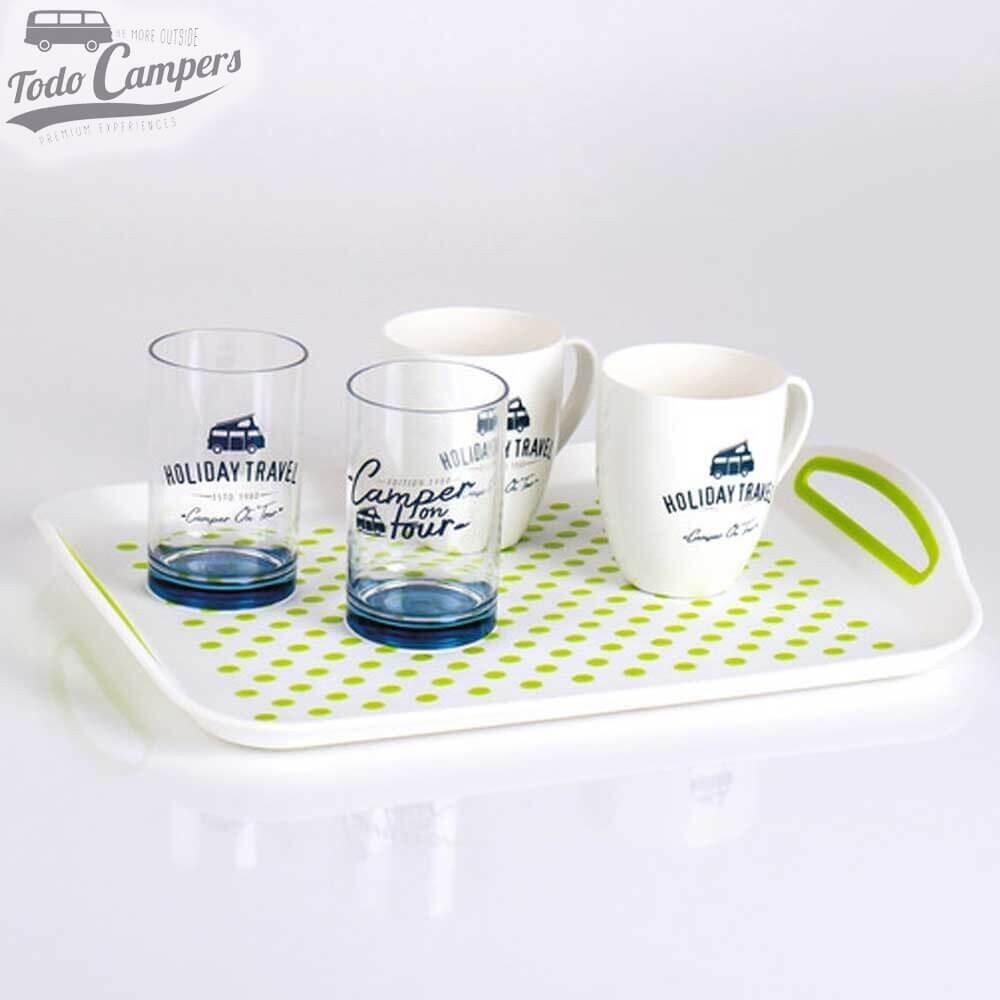 Escurreplatos plegable de silicona lima y blanco con bandeja 3/7