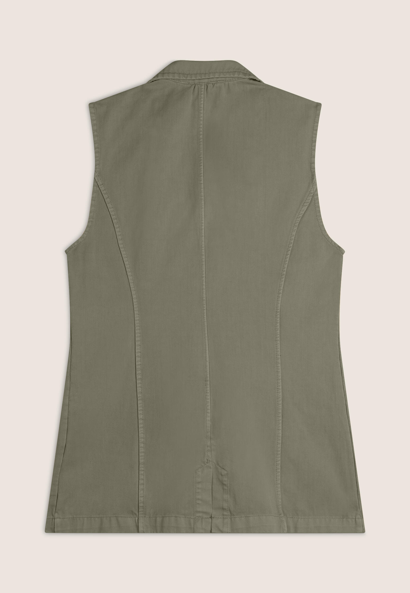 Gilet en gabardine à double boutonnage pour femme 2/3