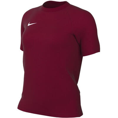 Maglia da gioco donna NIKE Dri-FIT bordeaux manica corta collo rotondo