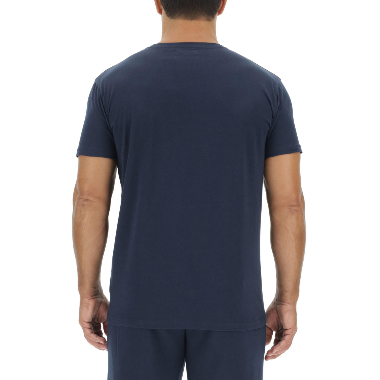 Lot de 3 T-shirts homme en coton uni col rond imprimé poitrine 4/5