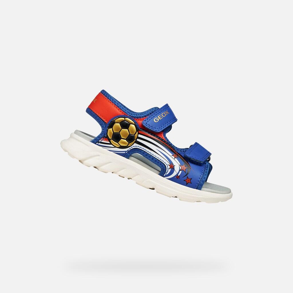 Sandales Garçon J SANDAL AIRADYUM BOY Bleu Roi/Rouge 1/7