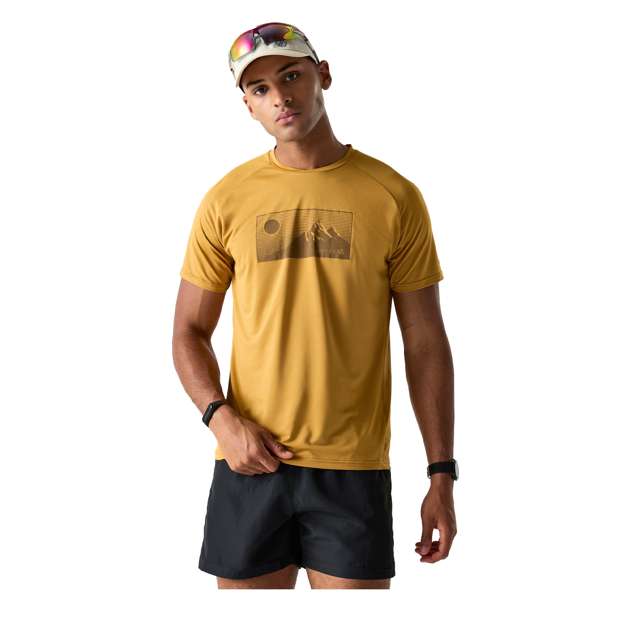 Heren Tech II Moon Mountain TShirt (Hout Bruin) 4/5