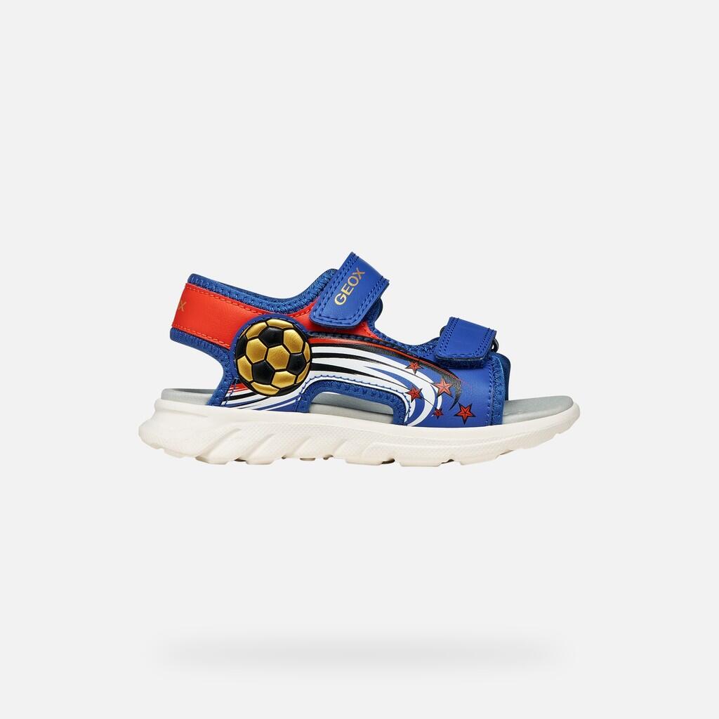 Sandales Garçon J SANDAL AIRADYUM BOY Bleu Roi/Rouge 2/7