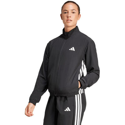 Adidas 3-stripes damesjack zwart en wit