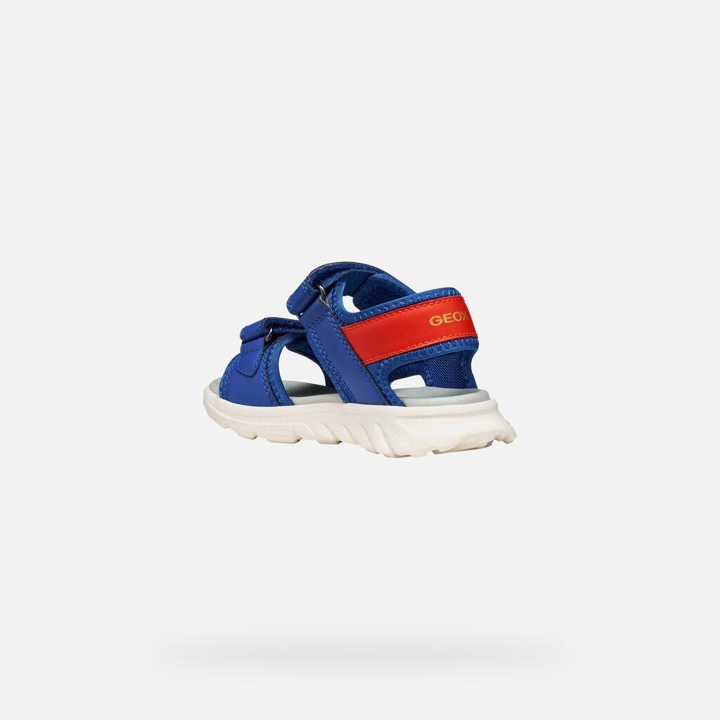 Sandales Garçon J SANDAL AIRADYUM BOY Bleu Roi/Rouge 5/7