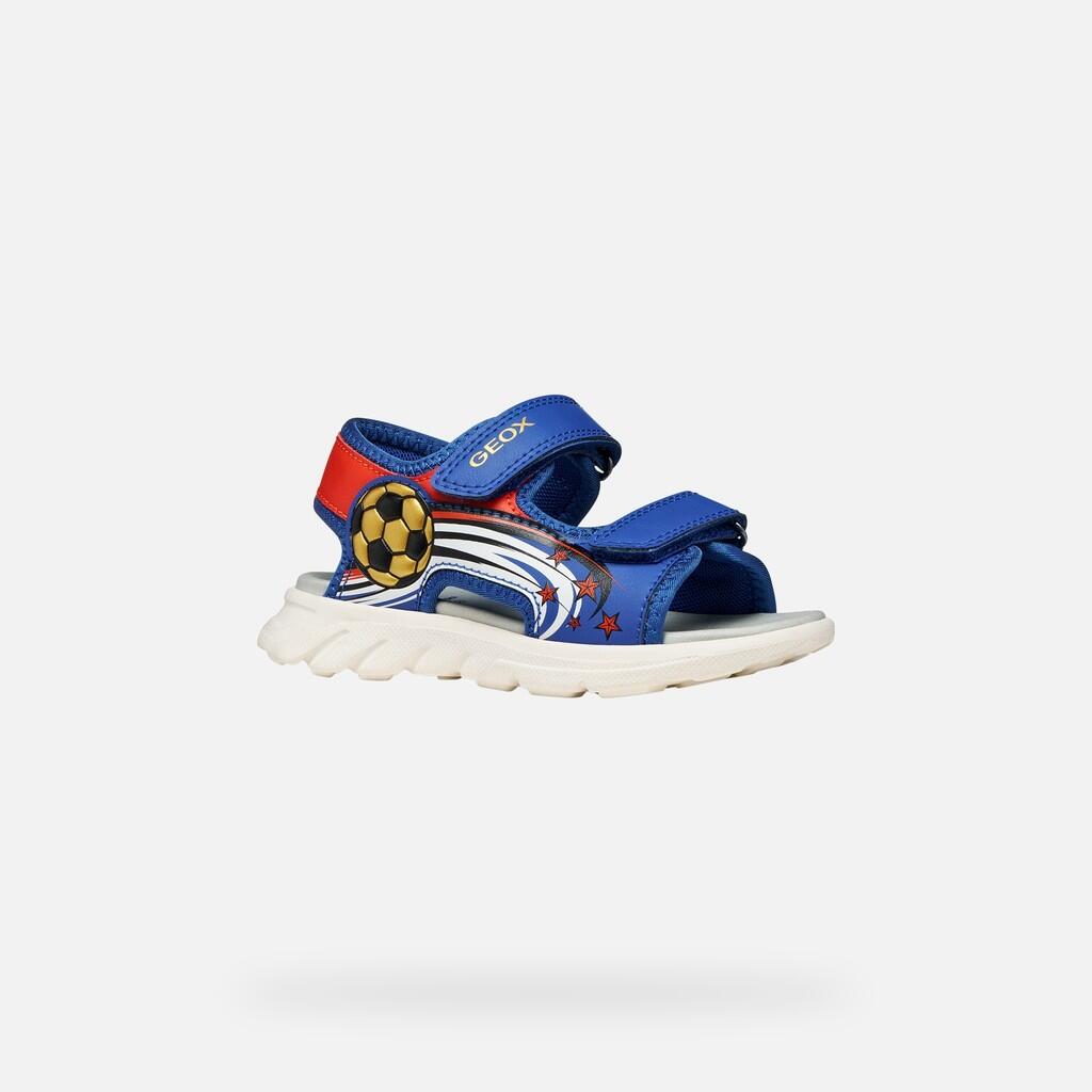 Sandales Garçon J SANDAL AIRADYUM BOY Bleu Roi/Rouge 4/7