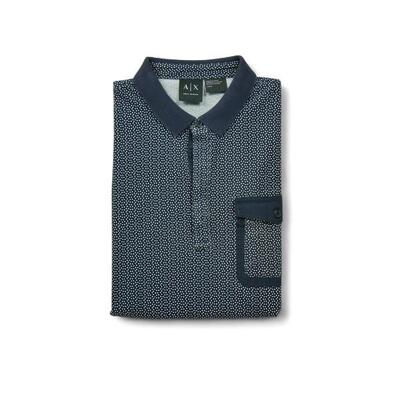 Tweedehands - korte mouw heren polo donkerblauw - als nieuw