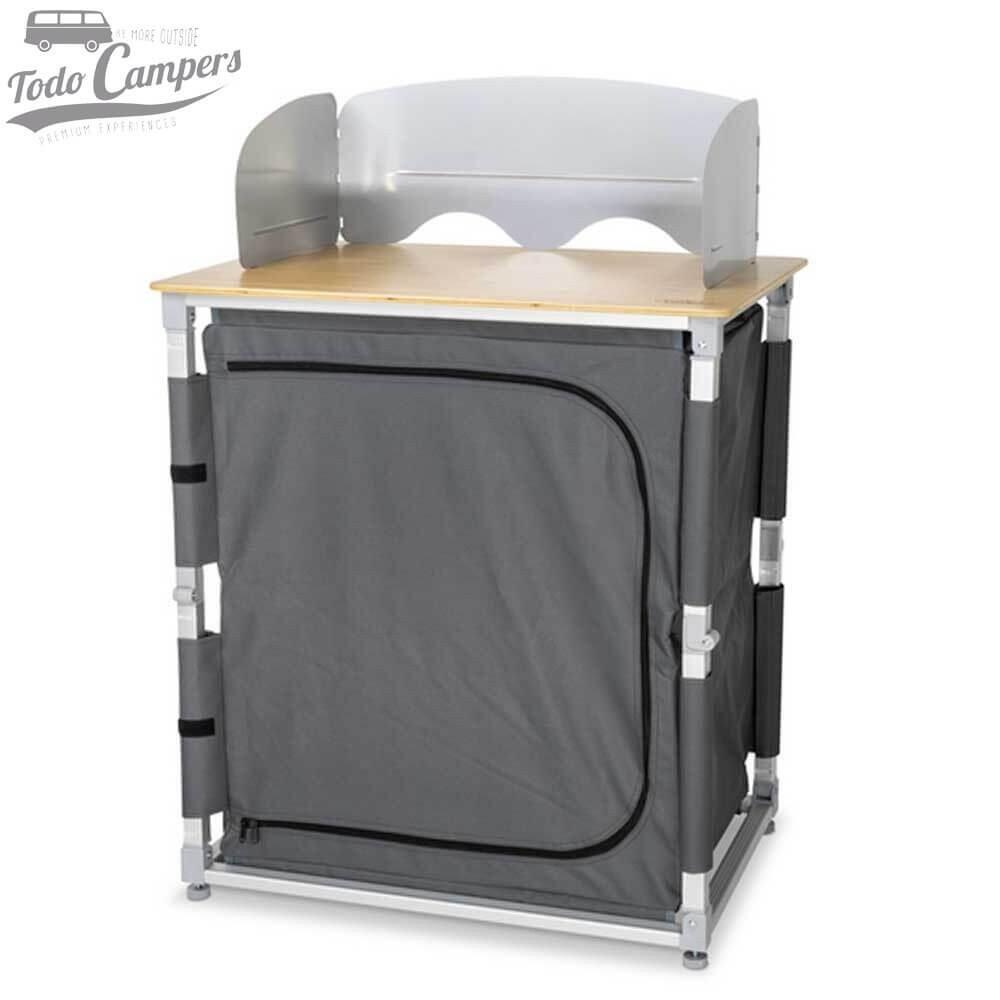 Mueble de cocina plegable Bamboo Quick Mini con protector de viento - 1 módulo 2/7